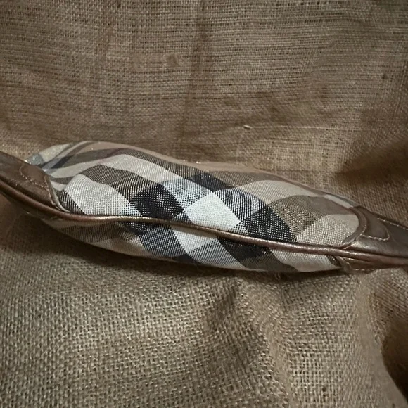 Burberry Metallic ✨ Beige Nova Check Canvas & Leather Hobo Bag 🤎❤️🖤🤍 w/dustbag - Picture 10 of 13